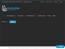 Tablet Screenshot of invinciblefireandsecurity.co.uk